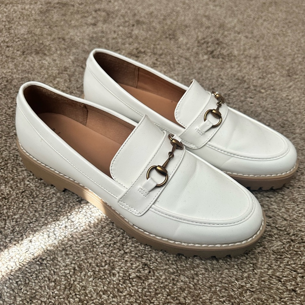 Women's White Loafers
